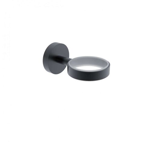 Nimco Unix - Halterung für Seifenspender, Glas oder Seifenschale, schwarz matt UNC 13050X-90