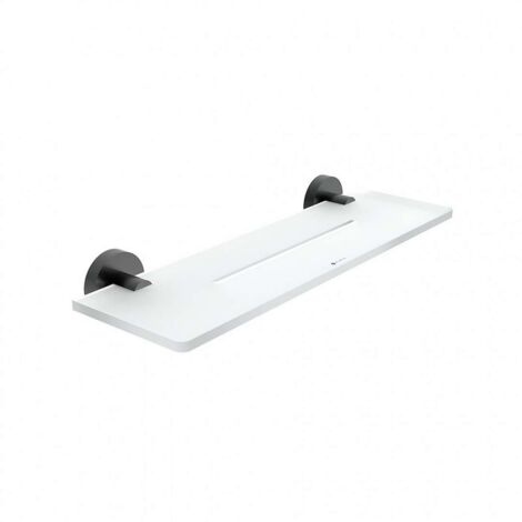 Nimco Unix - Mensola, 40 cm, plexiglass/nero opaco UNC X440-90