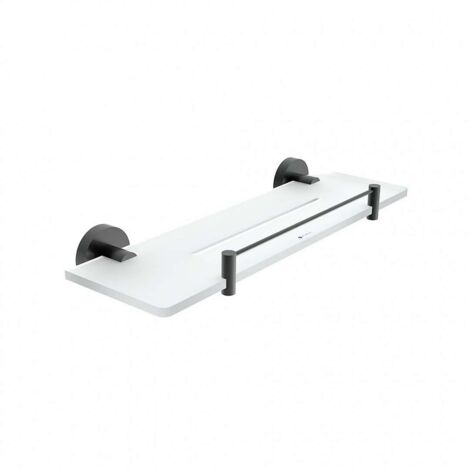 Nimco Unix - Mensola, 40 cm, plexiglass/nero opaco UNC X440-X-90