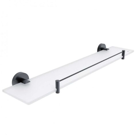 Nimco Unix - Mensola, 60 cm, vetro satinato/nero opaco UNC 13091BX-60-90