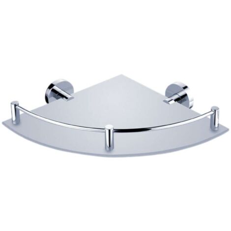 Nimco Unix - Mensola ad angolo, vetro smerigliato/cromo UN 13091RA-26