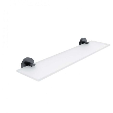Nimco Unix - Mensola, lunghezza 50 cm, vetro satinato/nero opaco UNC 13091B-50-90