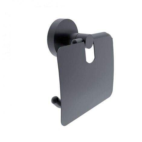 Nimco Unix - Portarotolo con coperchio, nero opaco UNC 13055B-90