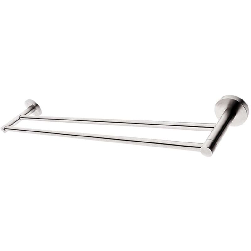 Nimco Unix - Porte-serviettes double, longueur 65 cm, acier inoxydable brossé UNM 13061D-10
