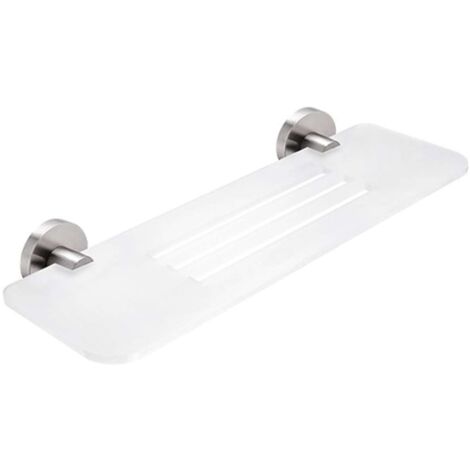 Nimco Unix - Ripiano IXI, lunghezza 40 cm, plexiglass opaco/acciaio inox lucidato UNM X340-10
