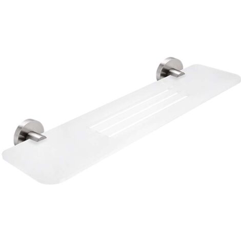 Nimco Unix - Ripiano IXI, lunghezza 50 cm, plexiglass opaco/acciaio inox lucidato UNM X350-10