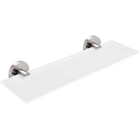 Nimco Unix - Ripiano, lunghezza 40 cm, vetro smerigliato/acciaio inox tagliato UNM 13091B-40-10