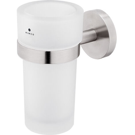 Nimco Unix Support mural en acier inoxydable pour brosses à dents, verre dépoli UNM 13058W-10