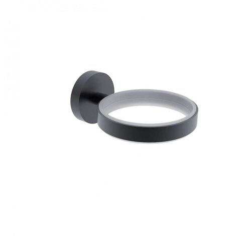 Nimco Unix - Supporto per scopino WC, nero opaco UNC 13094X-90