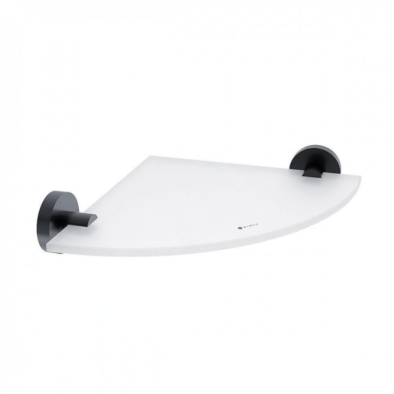 Unix - Tablette d'angle, verre dépoli/noir mat unc 13091RB-90 - Nimco