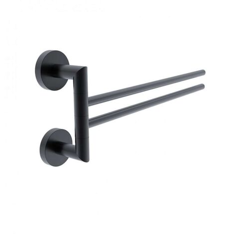 Nimco Unix - Toallero, giratorio, longitud 41 cm, negro mate UNC 13096-90
