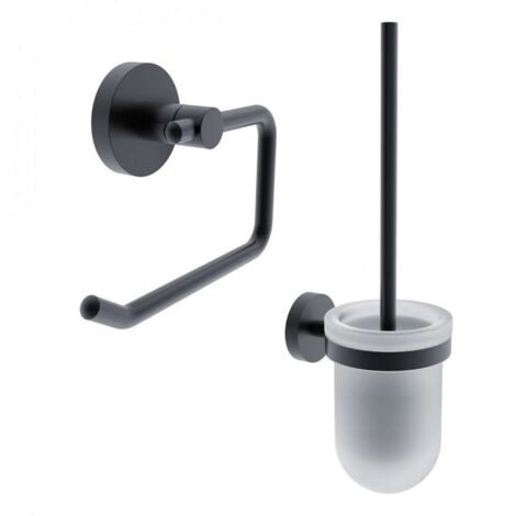 Nimco Unix - WC-Accessoires-Set, Glas matt/schwarz matt UNC set-94WN-90