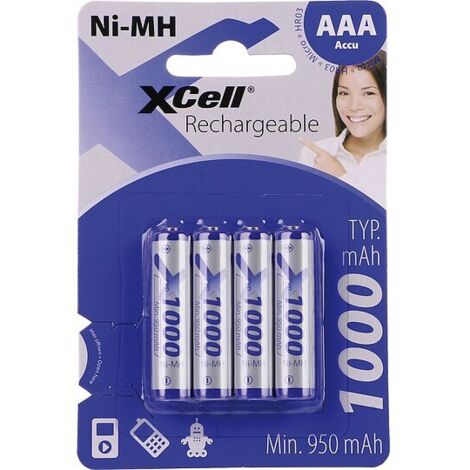 NiMH Akku-Zellen Micro AAA - 4 Stk - 1,2V