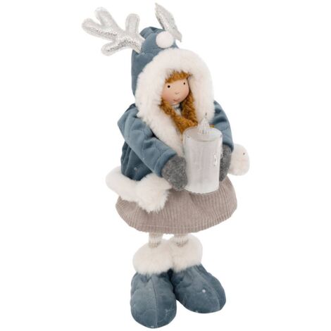 NIÑA AZUL DE PIE LED 34CM - Feeric lights & christmas