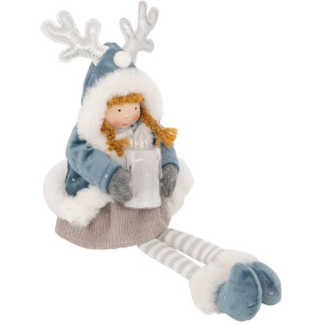 NIÑA AZUL SENTADA LED 41CM - Atmosphera créateur d'intérieur