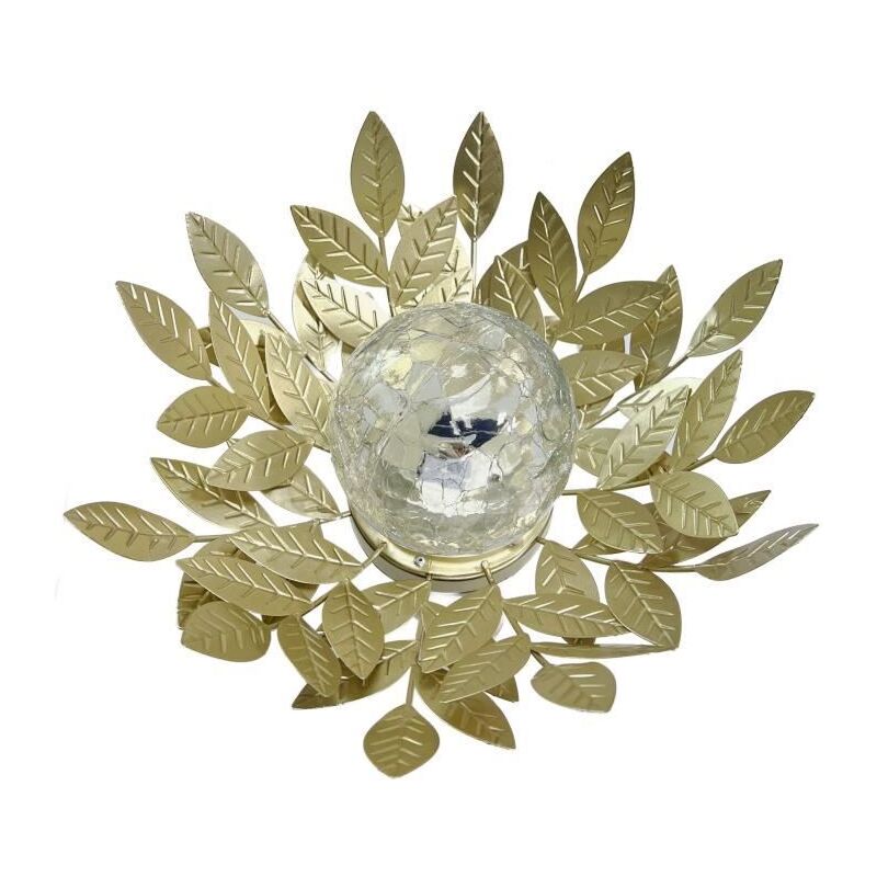 Ninfea solare GALIX G4495 - Metallo, Oro e vetro