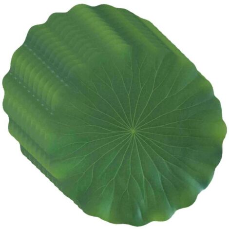Ninfee artificiali Eease, decorazione acquatica, 10 pezzi, verde da 10 cm