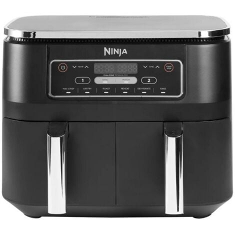 NINJA FOODI AF300EU - Friteuse sans huile Dual Zone - Fonctions Sync, Match - 6 modes de cuisson - 7,6L - 2400W