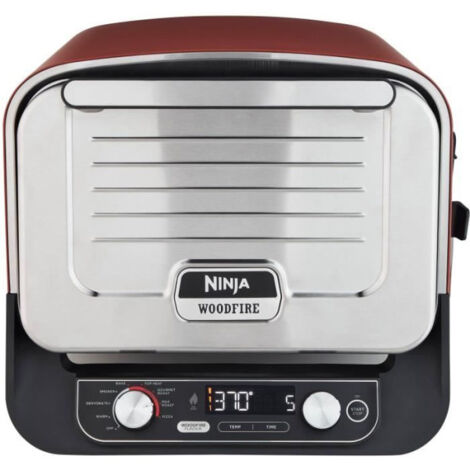 Ninja – Four à pizza électrique Woodfire OO101EU – 8 programmes de cuisson – Température jusqu'à 370°C – Capacité poulet 3 kg, bœuf 5 kg