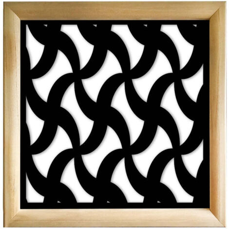 NINJA - Modules décoratifs en bois et PVC - Dimension : 48x48 cm - Couleur : noir