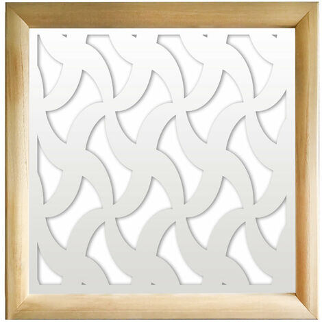 NINJA - Moduli Decorativi in Legno e PVC - Colore: bianco - Misura: 73x73 cm