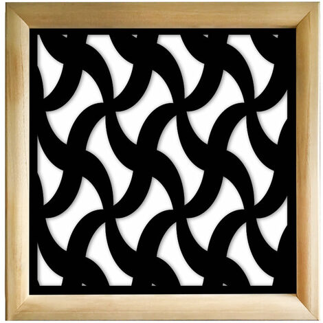 NINJA - Moduli Decorativi in Legno e PVC - Colore: nero - Misura: 48x48 cm