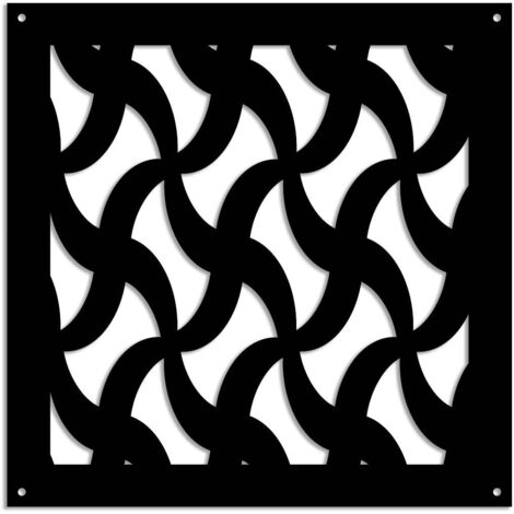 NINJA - Pannello in PVC traforato - Parasole - Misura: 48x48 cm - Colore: nero