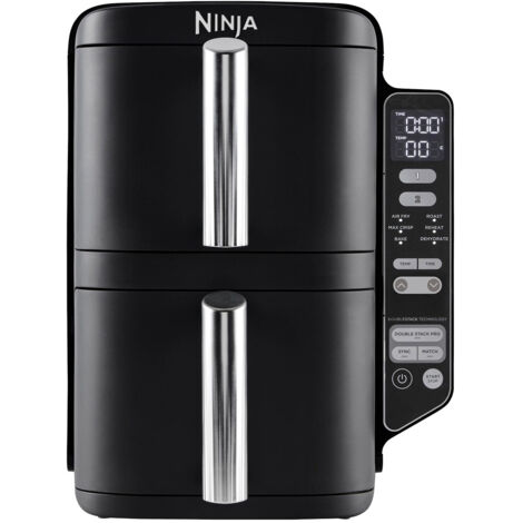 Ninja SL300EU Heißluftfritteuse Double Schwarz 7,6L