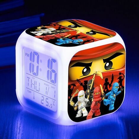 MEZHENG Ninjago Kinder-Cartoon-Wecker, LED-Digitalwecker, Stil 3, Coscelia Ninjago