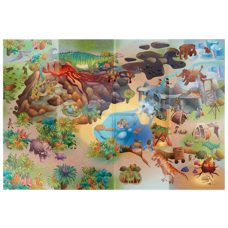 

Alfombra infantil de dinosaurio de poliéster multicolor - Multicolore