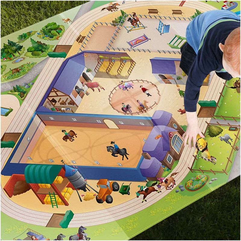 

Alfombra infantil ecuestre poliéster multicolor - Multicolore