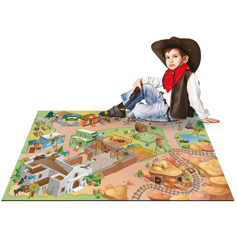 

La alfombra de los niños conecta a Alamo en poliéster multicolor - Multicolore