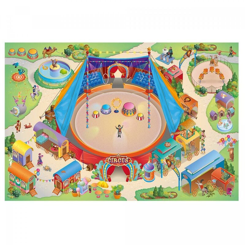 

Alfombra infantil Conecta Cirque en poliéster multicolor - Multicolore
