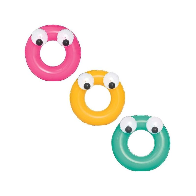 Trade Shop Traesio - Donut Hinchable Life Para Niños 3-6 Años Mobile Eyes 61Cm 3 Colores 36114