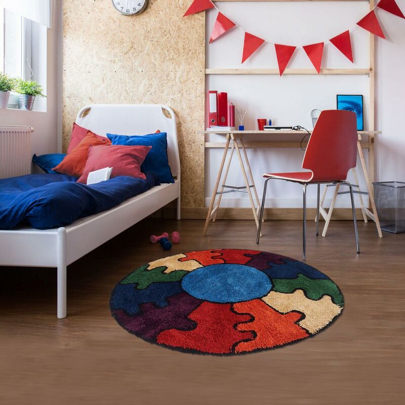 

Children's Circle Puzzle Poliéster suave Puzzle multicolor - Multicolore