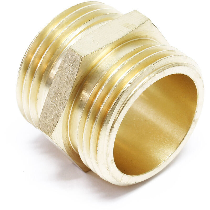

Niple de latón con roscas macho 2x 33,25mm (1'), conexión roscada para tubos
