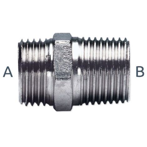 NIPLES ACQUA / GAS / SOLARE ø 12 x 1/2" sede piana per tubo AISI304-AISI316L A03-0010-00781
