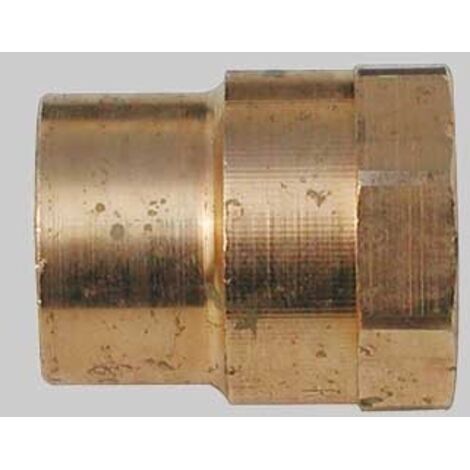NIPLES BRONZO FILETTATO FEMMINA A SALDARE FEMMINA - 12 x 1/2