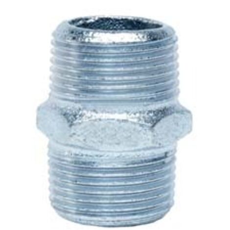NIPLES ESAGONALE MASCHIO IN GHISA ZINCATA- - M 1 - 10 pezzi