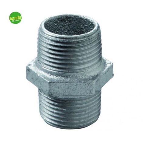 Niples in ghisa zincato gf maschio maschio 3/4