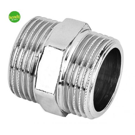 Niples in ottone cromato tiemme maschio maschio 3/8