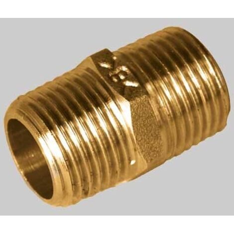 NIPLES LUNGO 7 FILETTI OTTONE GIALLO - 1"1/2