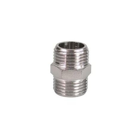 NIPLES MASCHIO OTTONE CROMATO- - M 1/2 - 10 pezzi
