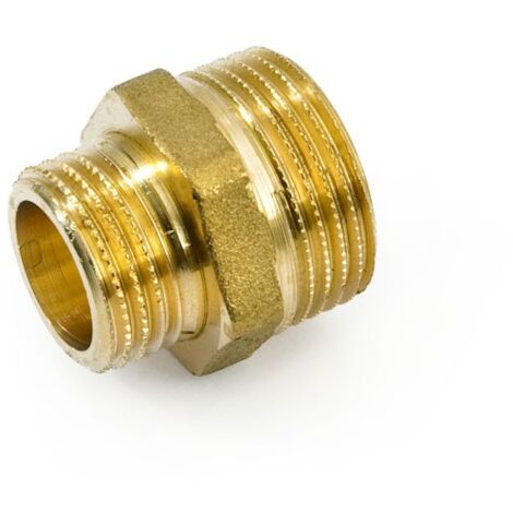 Niples nipplo raccordo diritto ridotto MM 3/4"x3/8" ottone 260003H050300H