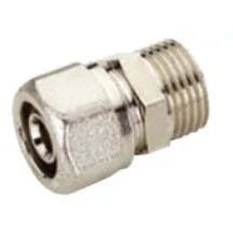 Niples/Raccordo Diritto Maschio 3/4" Ø26 Multistrato A Stringere Completo Di Kit