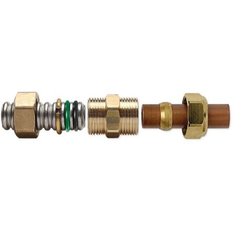 Niples raccordo innesto rapido unione RAME DE22 / CSST DN15 per tubo AISI304-AISI316L A03-0001-01726