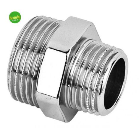 Niples ridotto in ottone cromato tiemme maschio 3/4 x maschio 1/2
