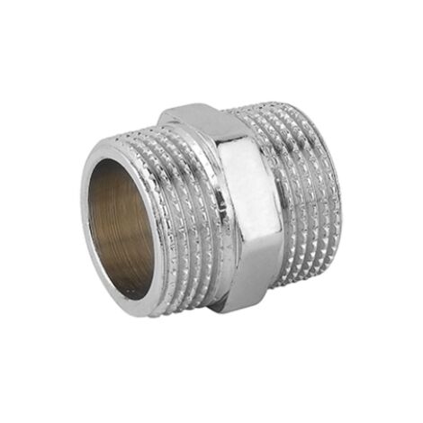 Niplles doppio mm ottone cromo  1CAVAL
