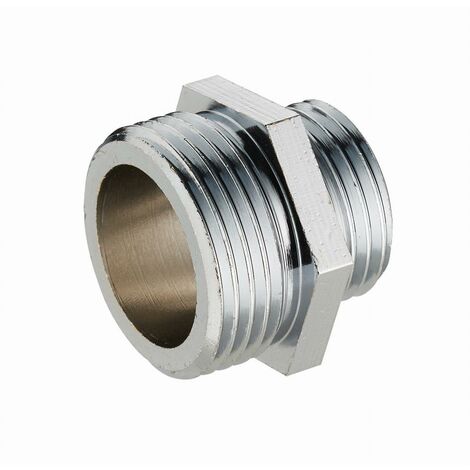 Nippel Messing verchromt doppeltes Außengewinde reduziert M3/4' (20x27) NOYON & THIEBAULT - M1/2' (15x21) - 190-2015CL1