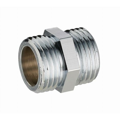 Nippel Messing verchromt doppeltes gleiches Außengewinde M3/4' (20x27) NOYON & THIEBAULT - 189-20CL1